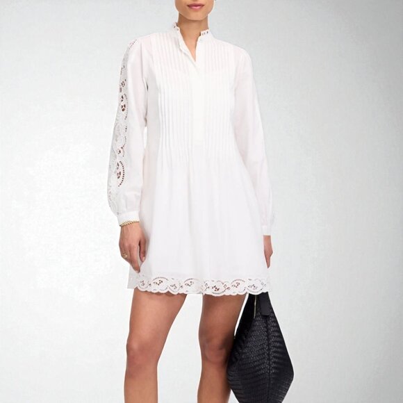 Madewell Dresses & Skirts - Madewell Pintucked Eyelet Mini Dress Size S